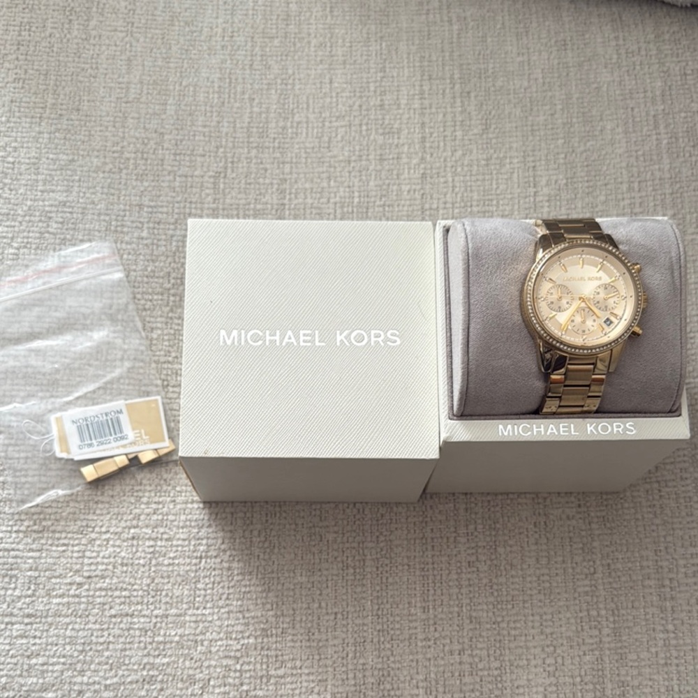 Michael Kors Women Gold-Tone Chronograph Watch MK-6356